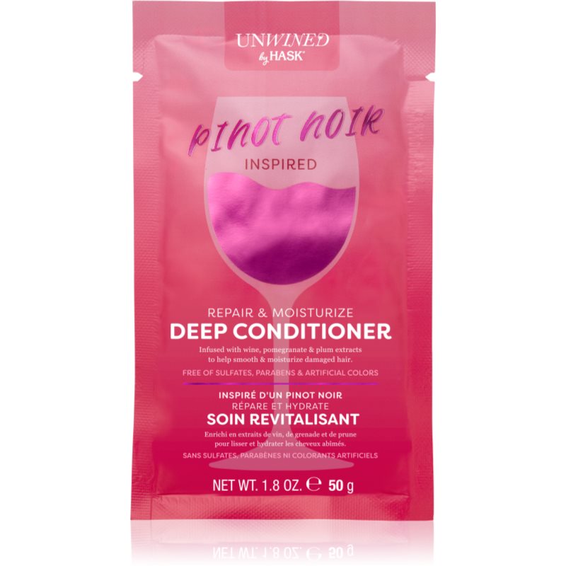 E-shop HASK Unwined Pinot Noir hloubkově regenerační kondicionér pro suché a poškozené vlasy 50 g