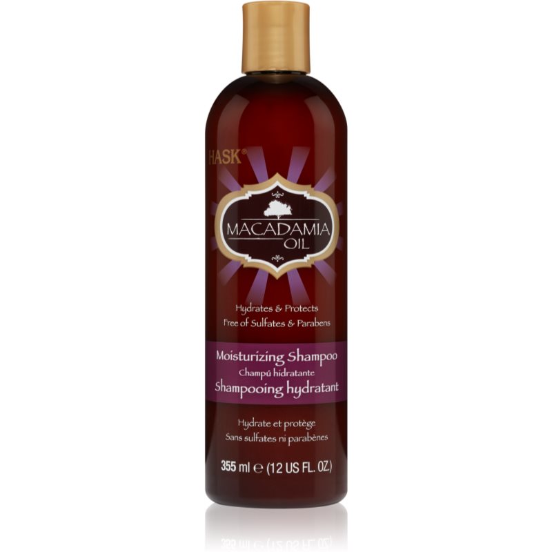 HASK Macadamia Oil drėkinamasis šampūnas sausiems plaukams 355 ml