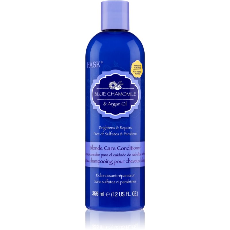 HASK Blue Chamomile & Argan Oil tónovací kondicionér pro blond vlasy 355 ml