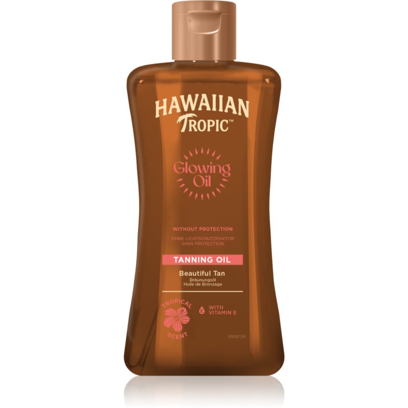 Hawaiian Tropic Glowing Oil Tanning Kroppsolja För att förlänga solbrännan 200 ml female
