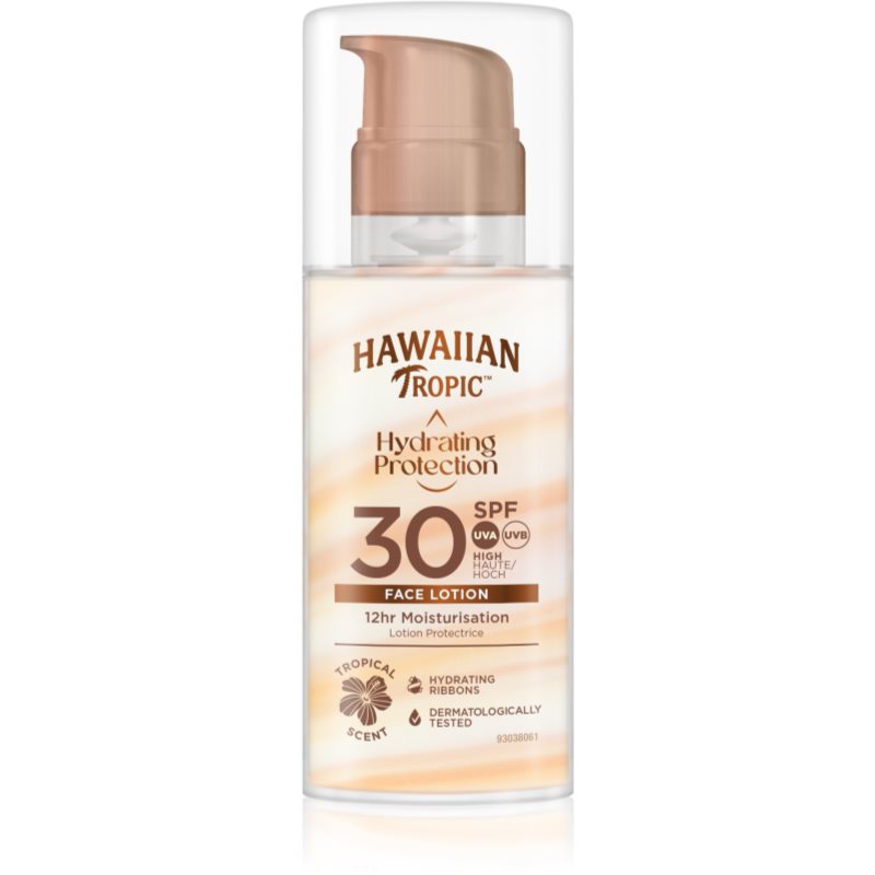 Hawaiian Tropic Hydrating Protection Face Lotion opalovací krém na obličej SPF 30 50 ml