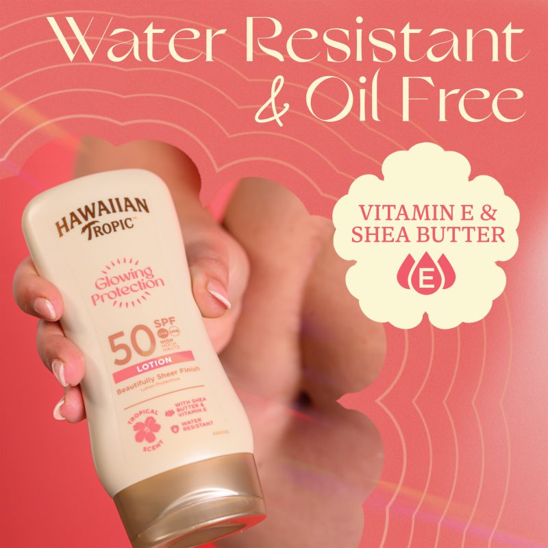 Hawaiian Tropic Glowing Protection Sunscreen Lotion mléko na opalování SPF 50 170 ml (obrázek 4)