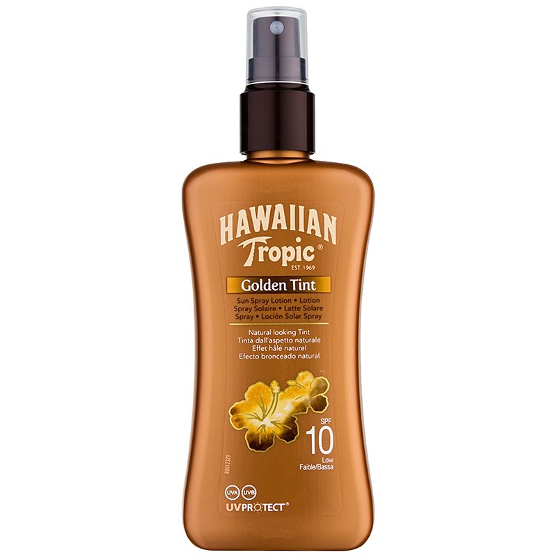 

Hawaiian Tropic Golden Tint захисне молочко для тіла у формі спрею SPF 10