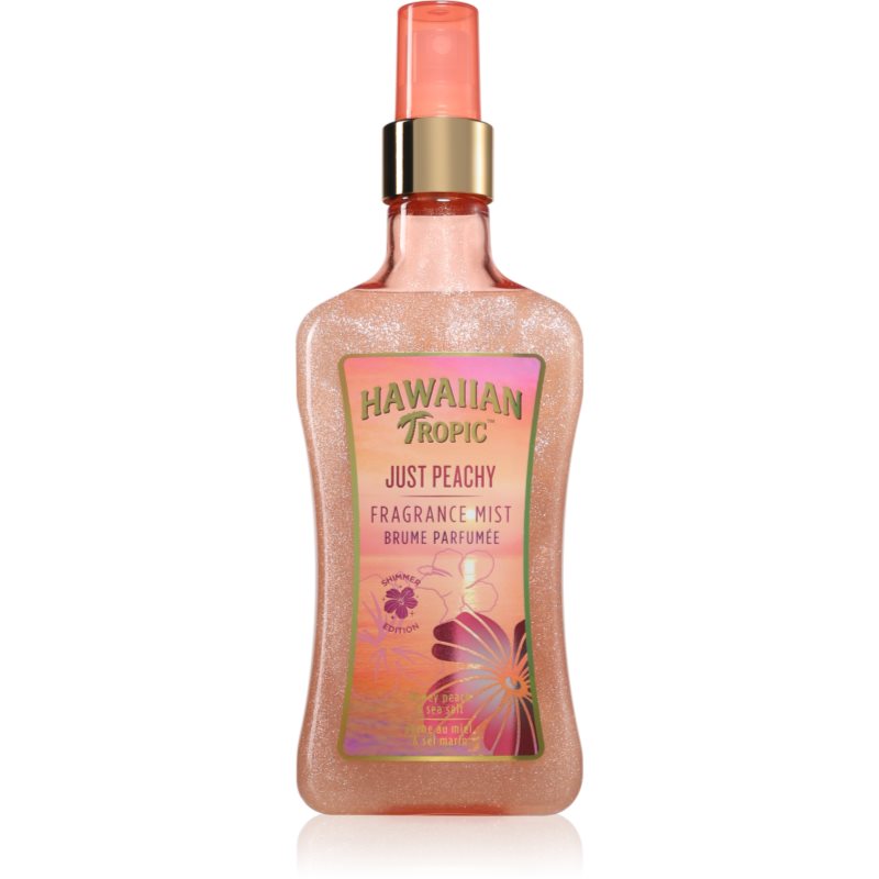 Hawaiian Tropic Perfumes Just Peachy telový sprej s trblietkami pre ženy 250 ml