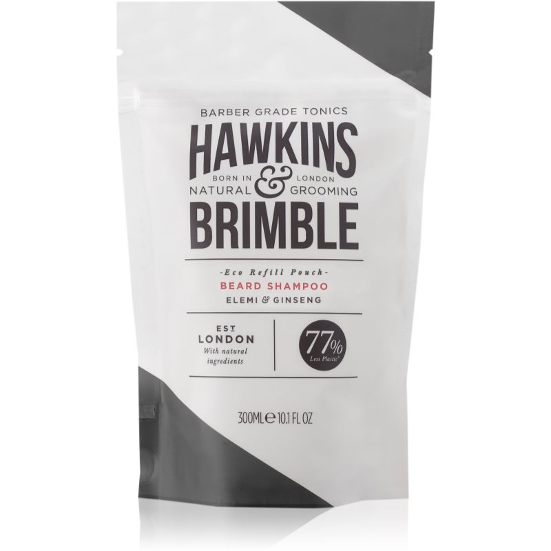 Hawkins & Brimble Beard Shampoo Eco Refill Pouch barzdos šampūnas užpildas 300 ml