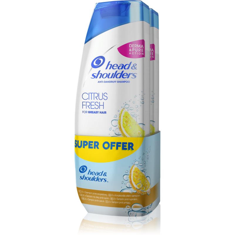 Head & Shoulders Citrus Fresh šampūnas nuo pleiskanų 2x400 ml