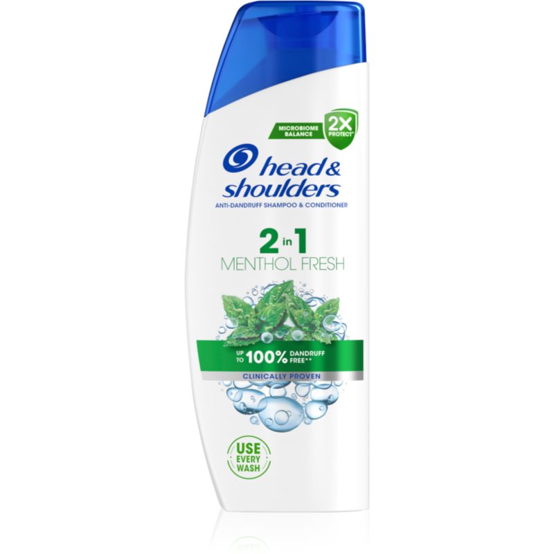Head & Shoulders Menthol Fresh 2in1 šampon in balzam 2 v1 proti prhljaju 250 ml