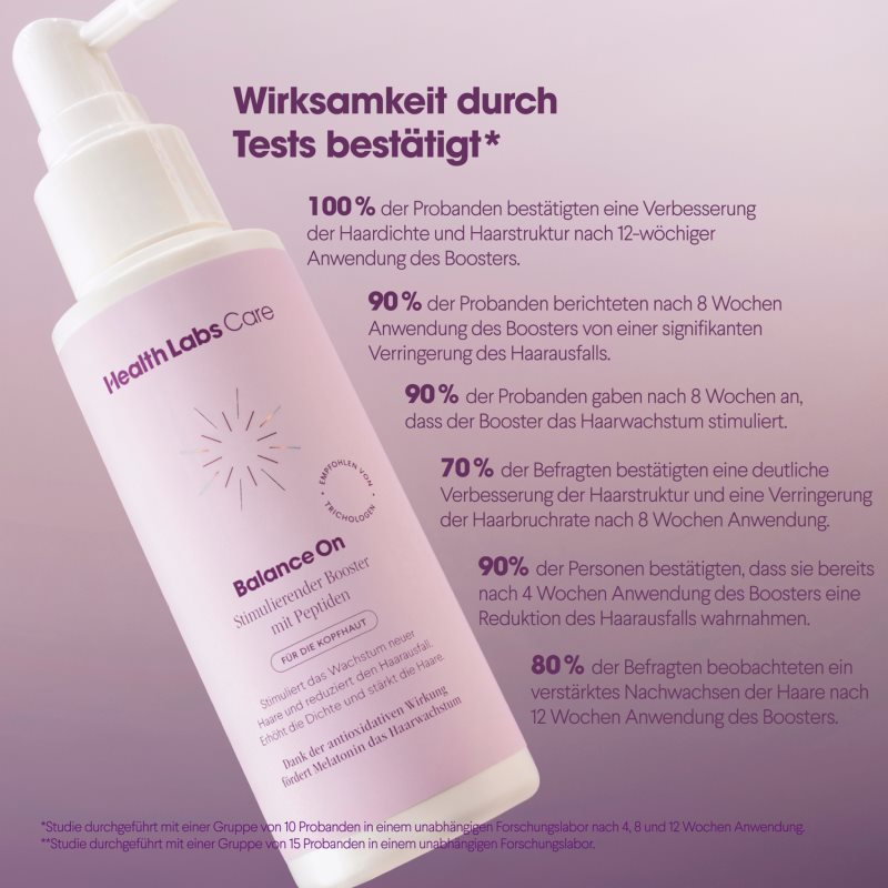 Health Labs Care Balance On Stimulierender Booster mit Peptiden Serum zur Unterstützung des Haarwachstums 100 ml (Bild 5)
