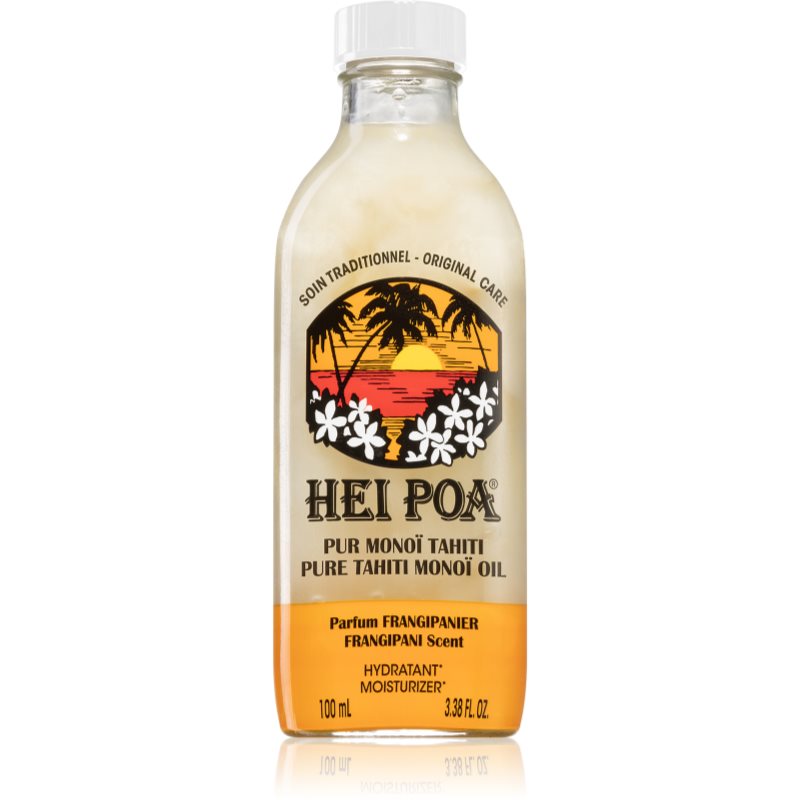 Hei Poa Pure Tahiti Monoi Oil Frangipani multi-purpose oil for body and hair 100 ml
