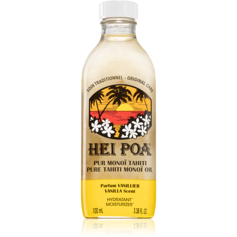Hei Poa Pure Tahiti Monoï Oil Vanilla daugiafunkcis aliejus kūnui ir plaukams 100 ml