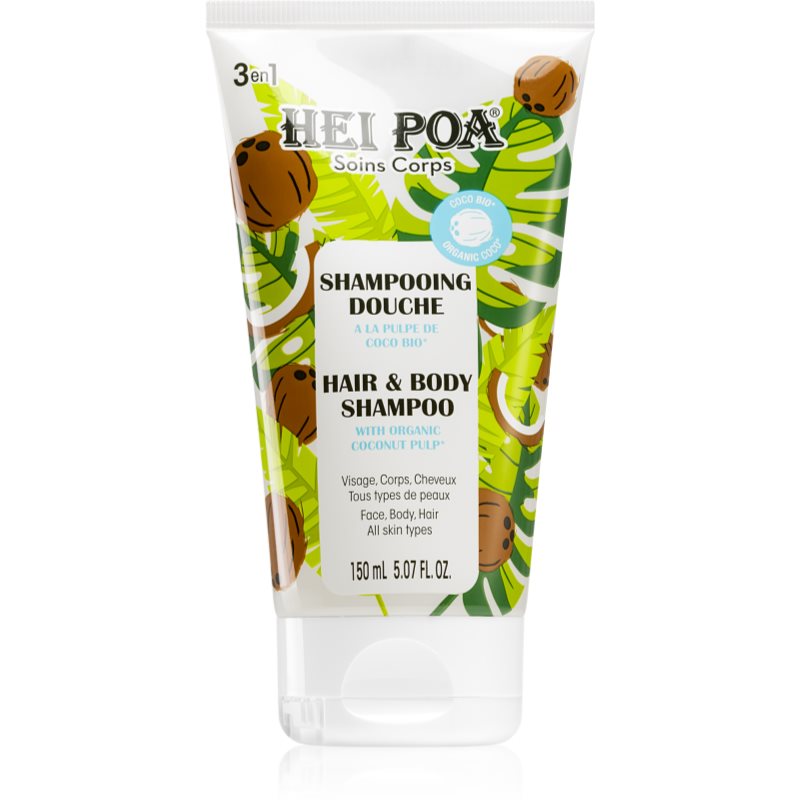Hei Poa Organic Coconut Oil Shampoo With Coconut Oil For Body And Hair 150 Ml