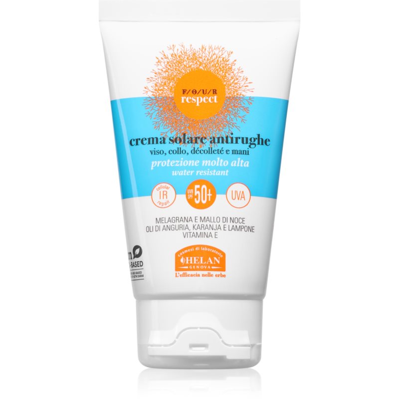 Helan VOGLIA DI SOLE FOUR RESPECT Sun Cream SPF50+ Anti-Faltencreme für die Breunung SPF 50+ 50 ml