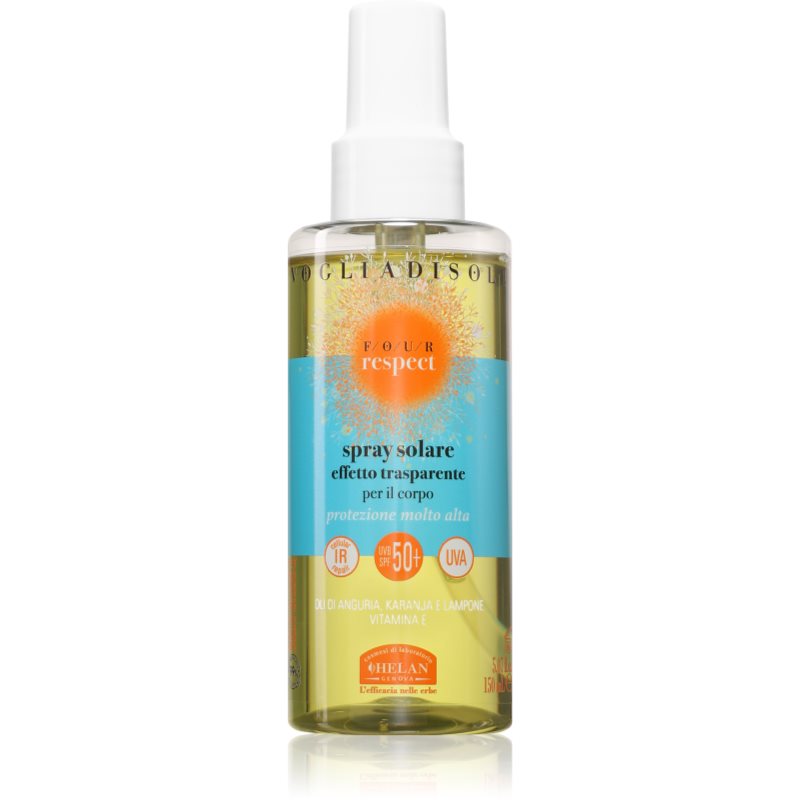 Helan VOGLIA DI SOLE FOUR RESPECT Suntan Spray SPF50+ schützendes Sonnenspray SPF 50+ 150 ml