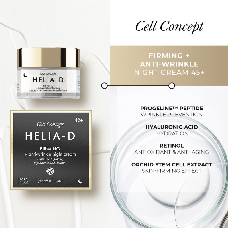 Helia-D Cell Concept Straffende Anti-Falten-Nachtcreme 45+ 50 ml