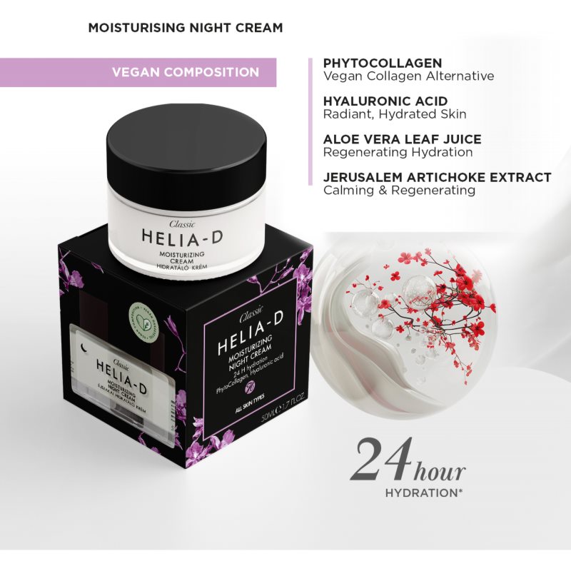 Helia-D Classic feuchtigkeitsspendende Nachtcreme 50 ml