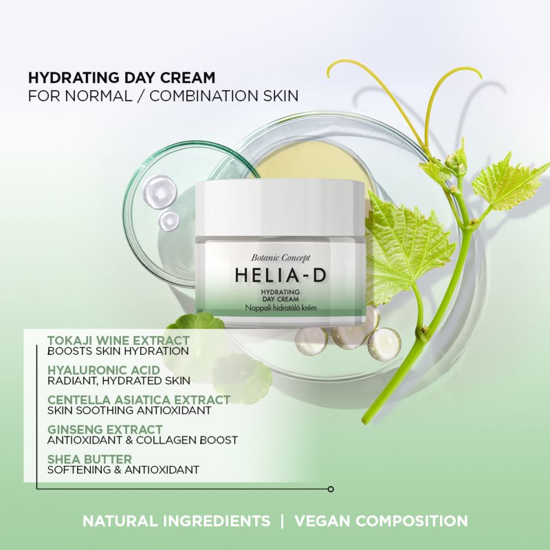 Helia-D Botanic Concept hydratisierende Tagescreme für normale Haut und Mischhaut 50 ml