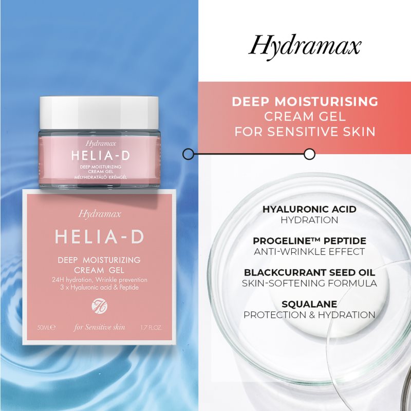 Helia-D Hydramax feuchtigkeitsspendende Gel-Creme für empfindliche Haut 50 ml