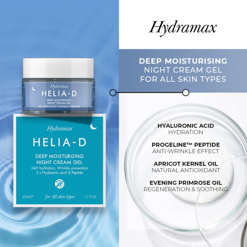 Helia-D Hydramax feuchtigkeitsspendende Gel-Creme für die Nacht 50 ml