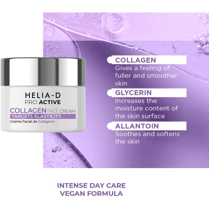 Helia-D Pro Active Collagen Gesichtscreme erhöht die Hautelastizität 50 ml