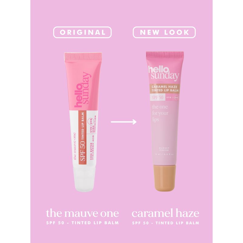 hello sunday the one for your lips tinted lip balm tónovací balzam na pery SPF 50 odtieň 15 ml