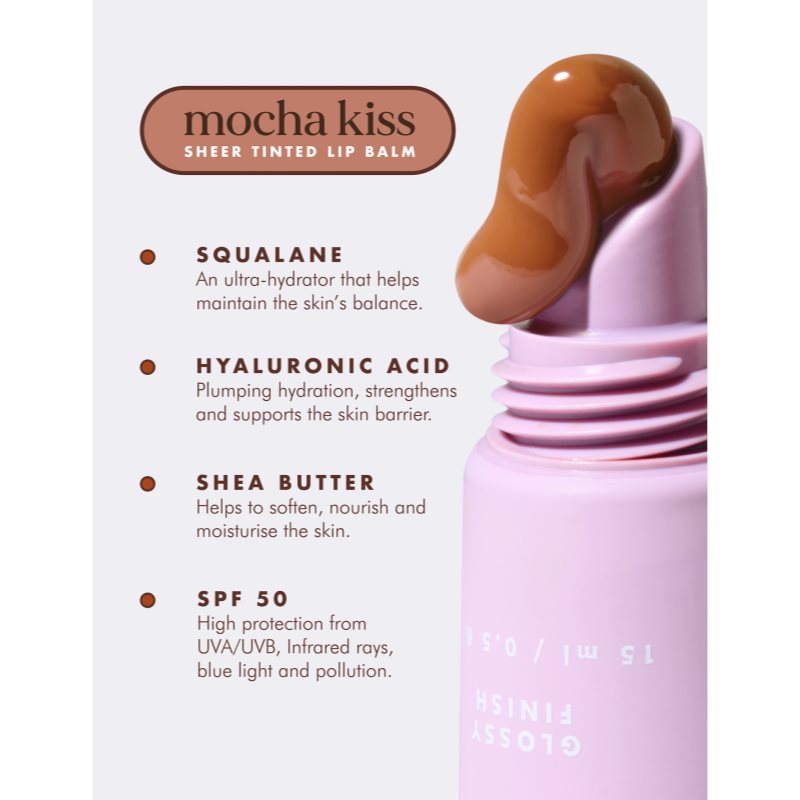 hello sunday the one for your lips tinted lip balm tönender Lippenbalsam SPF 50 Farbton Mocha Kiss 15 ml (Bild 6)