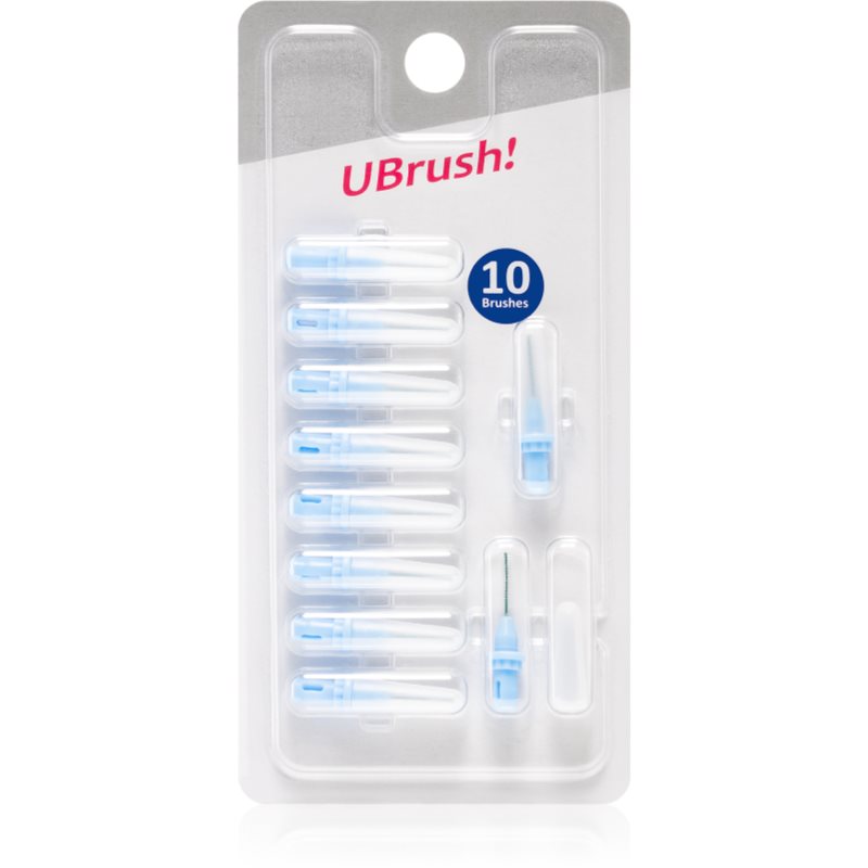 Herbadent UBrush! nadomestne medzobne ščetke 0,5 mm Blue 10 kos