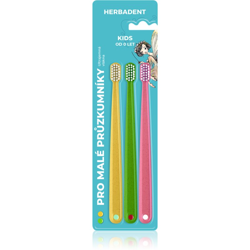 Herbadent Kids дитяча зубна щітка до 8 років 3 кс