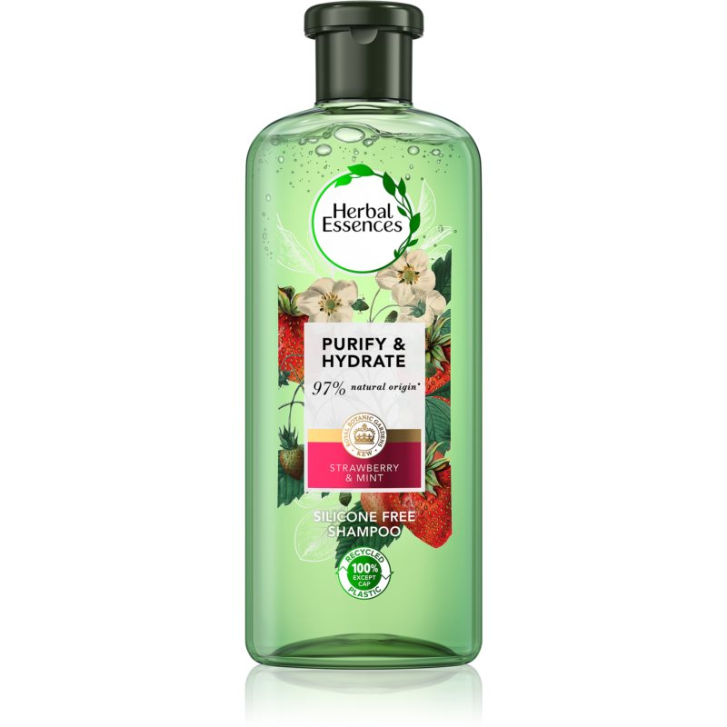 Herbal Essences 90% Natural Origin Strawberry&Mint šampūnas plaukams Strawberry Mint 400 ml