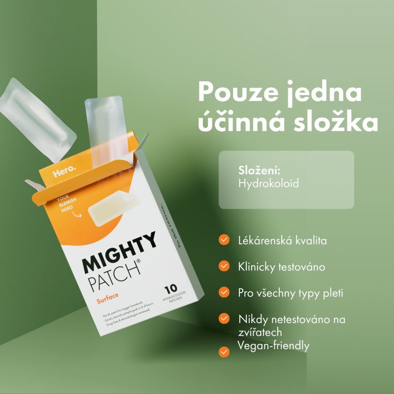 Hero Cosmetics Mighty Patch XL náplasti na problematickou pleť 10 ks (obrázek 5)