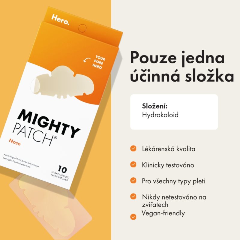 Hero Cosmetics Mighty Patch Nose náplasti na problematickou pleť 10 ks (obrázek 5)