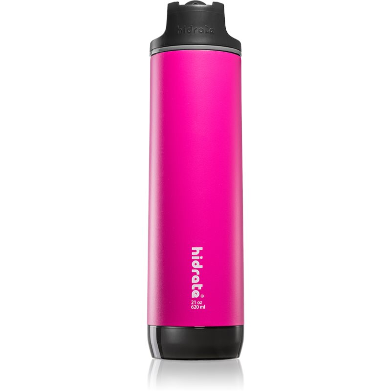HidrateSpark Steel išmanus butelis su šiaudeliu spalva Pink 620 ml