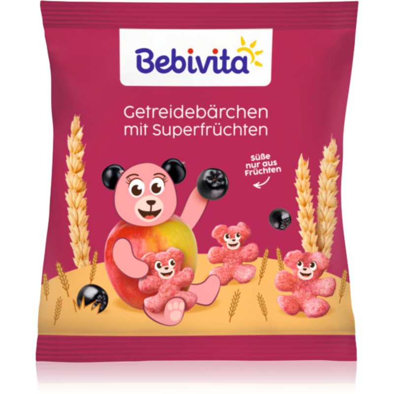 Hipp Bebivita Obilní ovocní medvídci ovocné obilné křupky 30 g