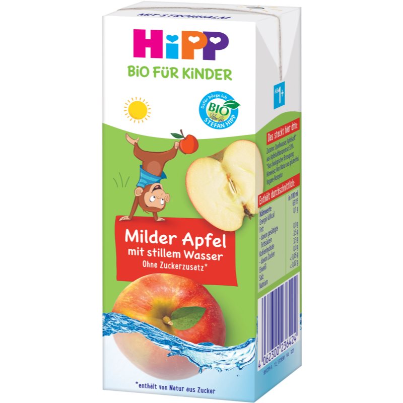 Hipp BIO jemné jablko s neperlivou pramenitou vodou nápoj pro děti 200 ml