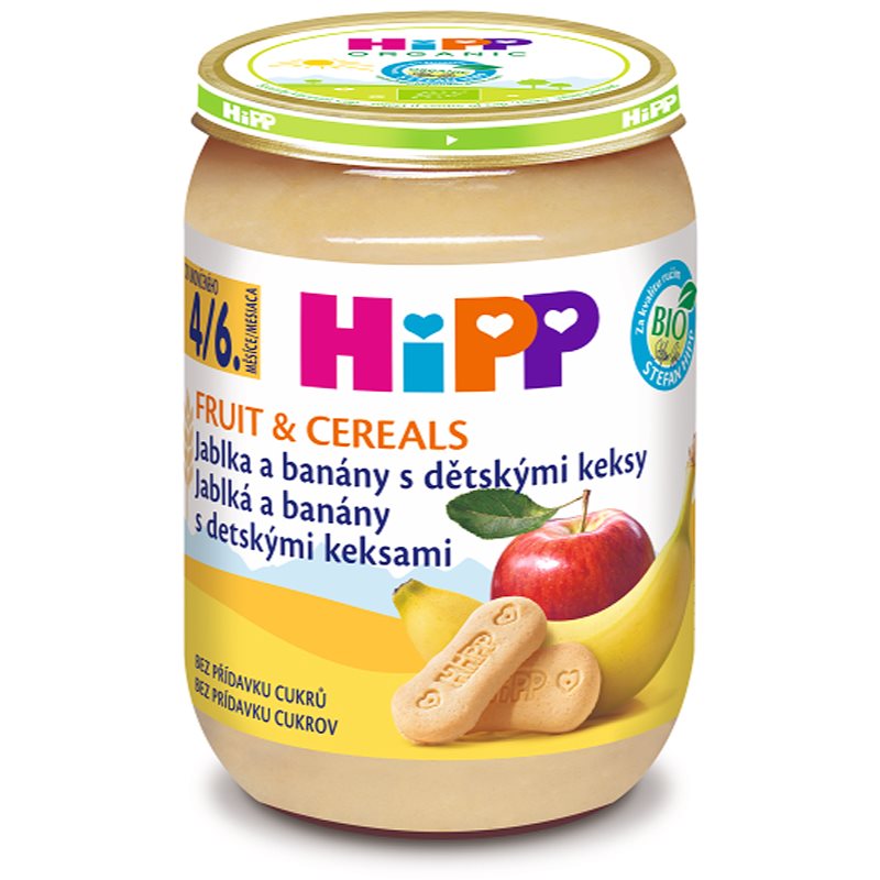 Hipp BIO Jablka a banány s dětskými keksy 190 g koupíte na Notino.cz