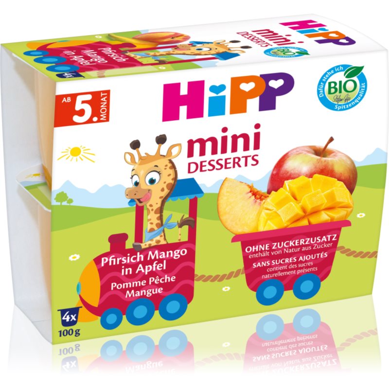 Hipp BIO jablká s broskyňami ovocný príkrm 4x100 g kúpite na Notino.sk