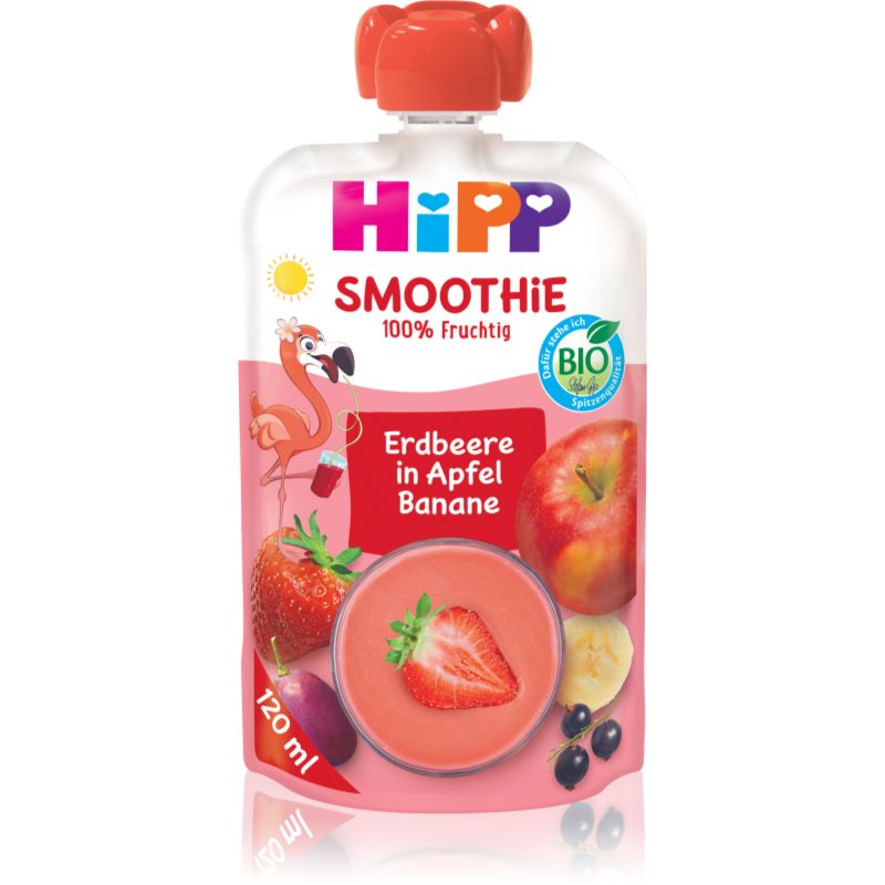 Hipp BIO Smoothie jablko - banán - červené ovocie ovocný príkrm 120 ml