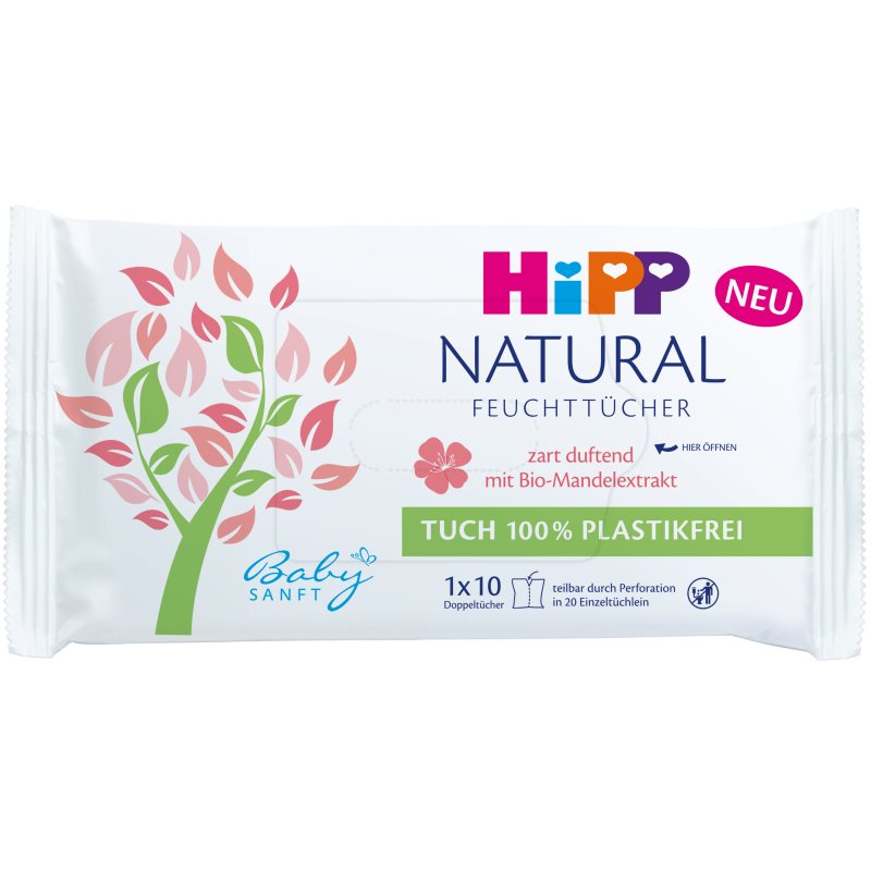 

Hipp Babysanft Natural вологі очищуючі серветки для дітей від народження