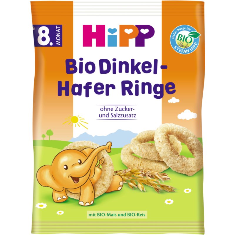 Hipp BIO špaldovo-ovesné prstýnky špaldovo-ovesné prstýnky 30 g
