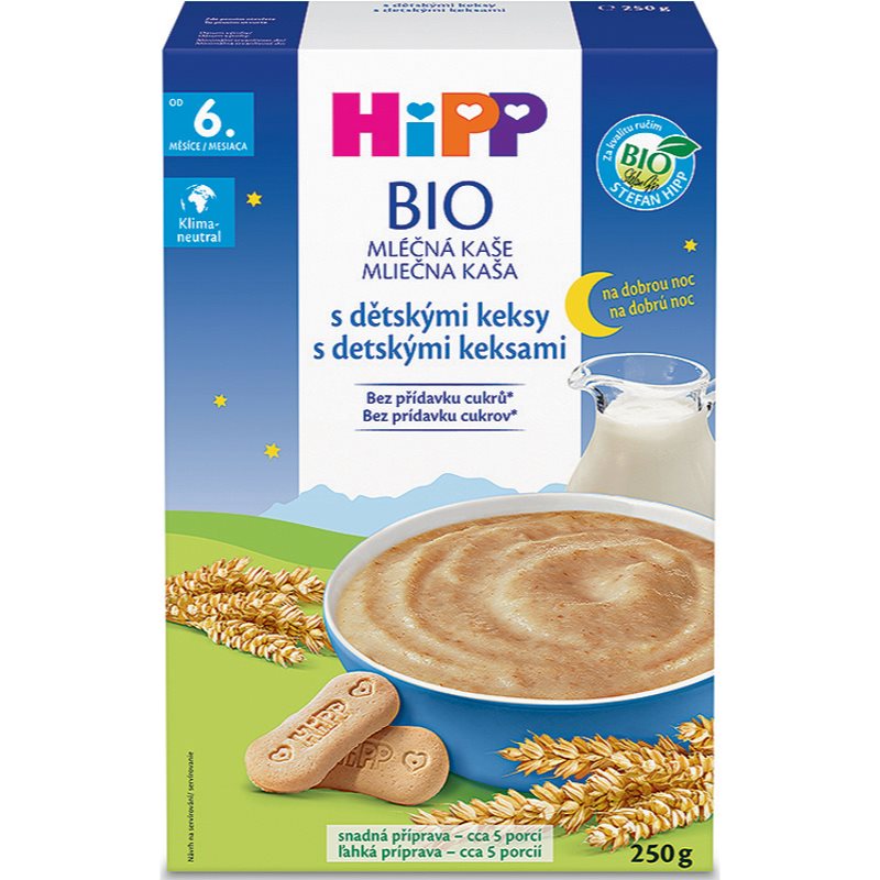 HIPP Mliečna kaša na dobrú noc s detskými keksmi BIO 250 g kúpite na Notino.sk
