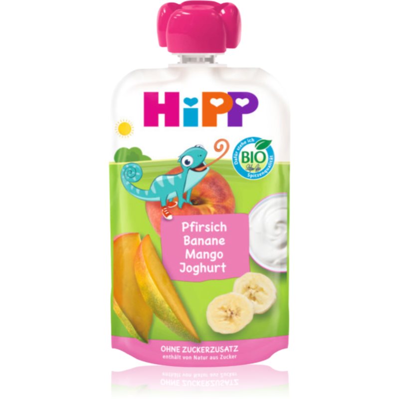 Hipp BIO Broskev-Banán-Mango-Jogurt ovocný příkrm 100 g