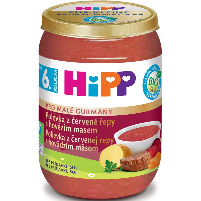 Hipp BIO Polévka z červené řepy s hovězím masem 190 g koupíte na Notino.cz