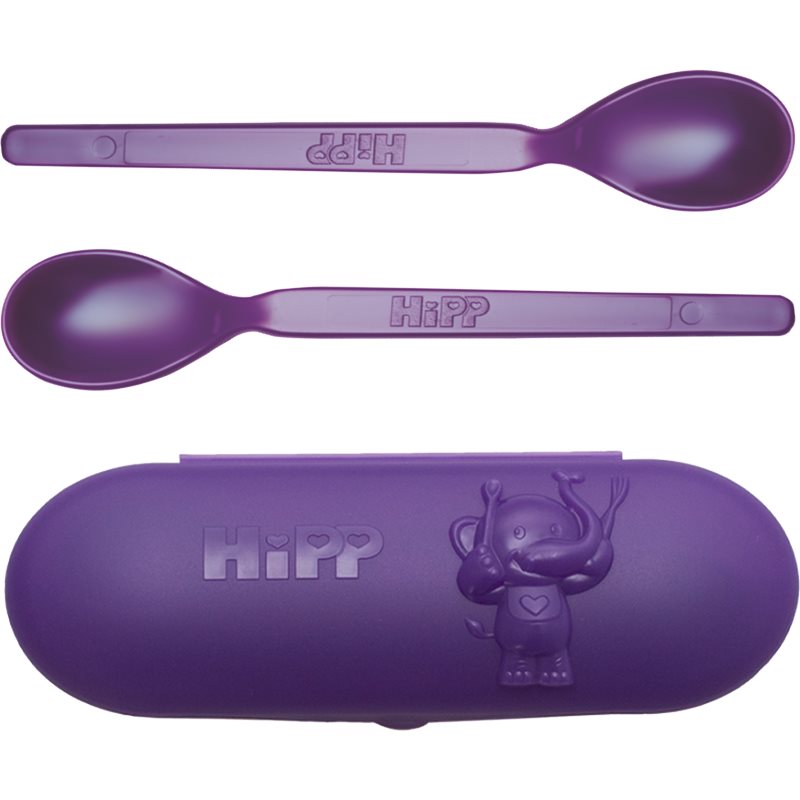 Hipp Spoons Set etetőkészlet Purple (utazásra)