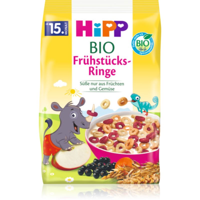 Hipp BIO Obilno-ovocné kroužky ovocné obilné křupky 120 g