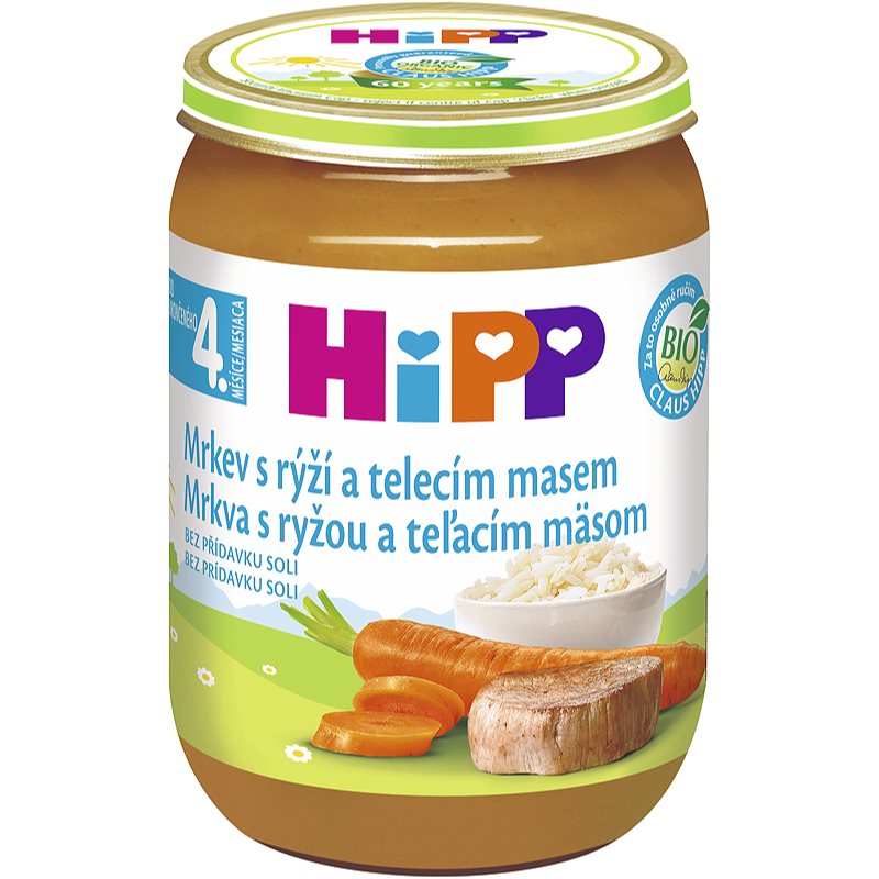HiPP BABY BIO Mrkev s rýží a telecím masem 190g koupíte na Notino.cz