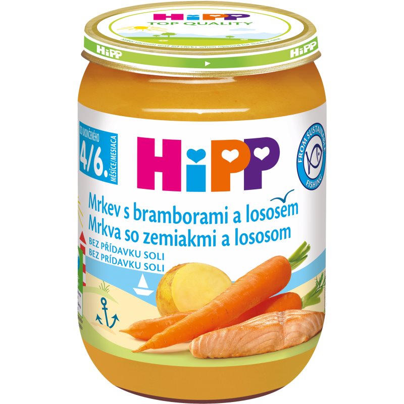 HiPP BABY Mrkev s bramborami a lososem 190g koupíte na Notino.cz