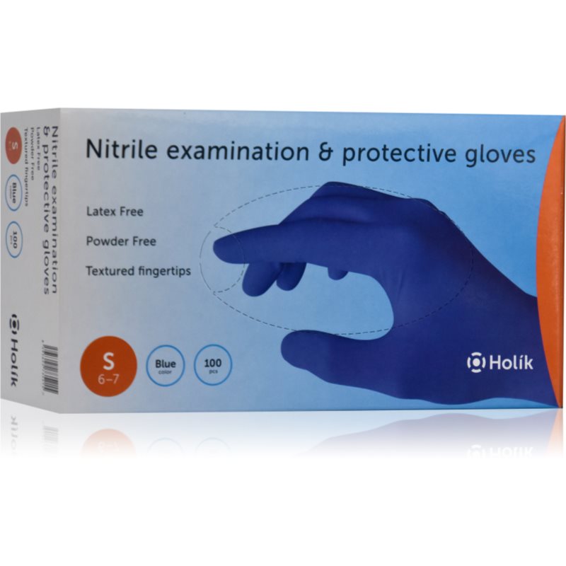 Holik Nitril Blue nitrile powder-free gloves size S 2x50 pc
