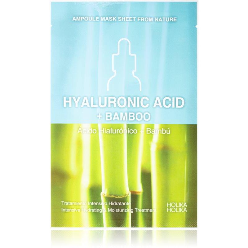 Holika Holika Ampoule Mask Sheet From Nature Hyaluronic Acid + Bamboo extra hydrating and nourishing