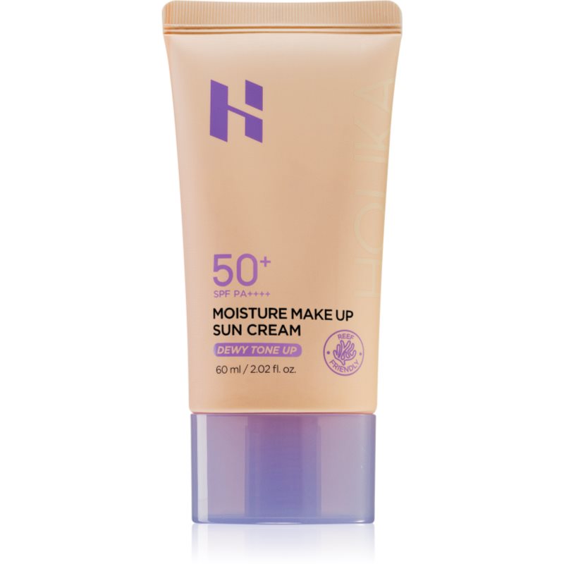 Holika Holika Moisture Make Up Sun Cream сонцезахисний тонуючий крем для шкіри обличчя SPF 50+ 60 мл