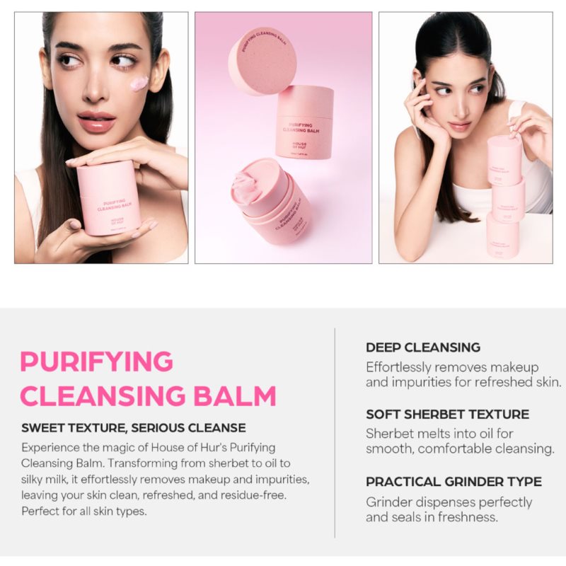 House of Hur Purifying Cleansing Balm vyživujúci čistiaci balzam na reguláciu kožného mazu 50 ml (obrázok 5)