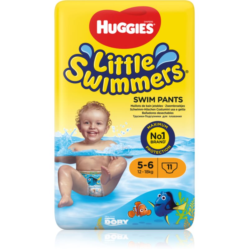 Huggies Little Swimmers 5-6 kopalne plenice za enkratno uporabo 12–18 kg 11 kos